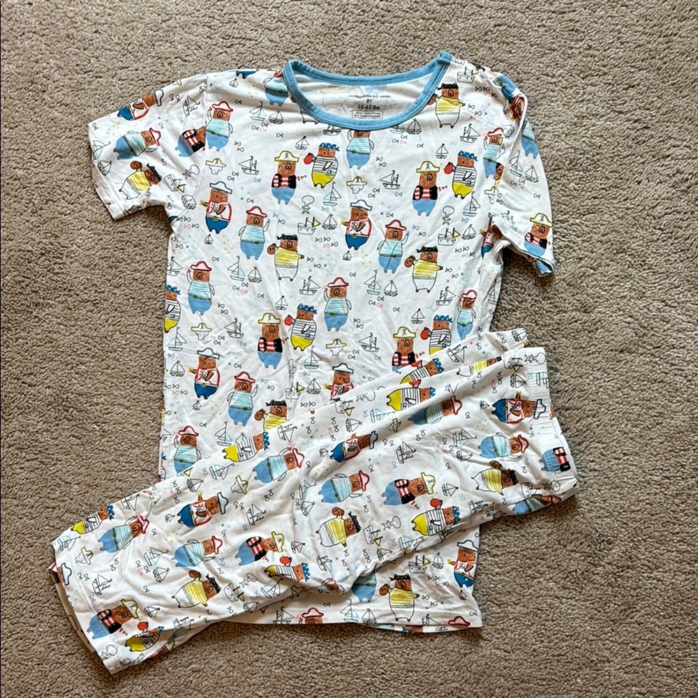 Magnetic Me White and Blue Pajama Sets with Space Theme